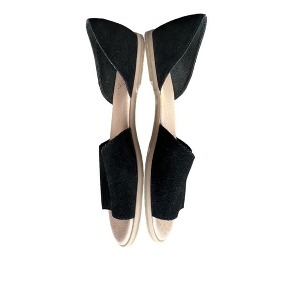J. Jill black suede open toe d'orsay flat - Picture 2 of 7
